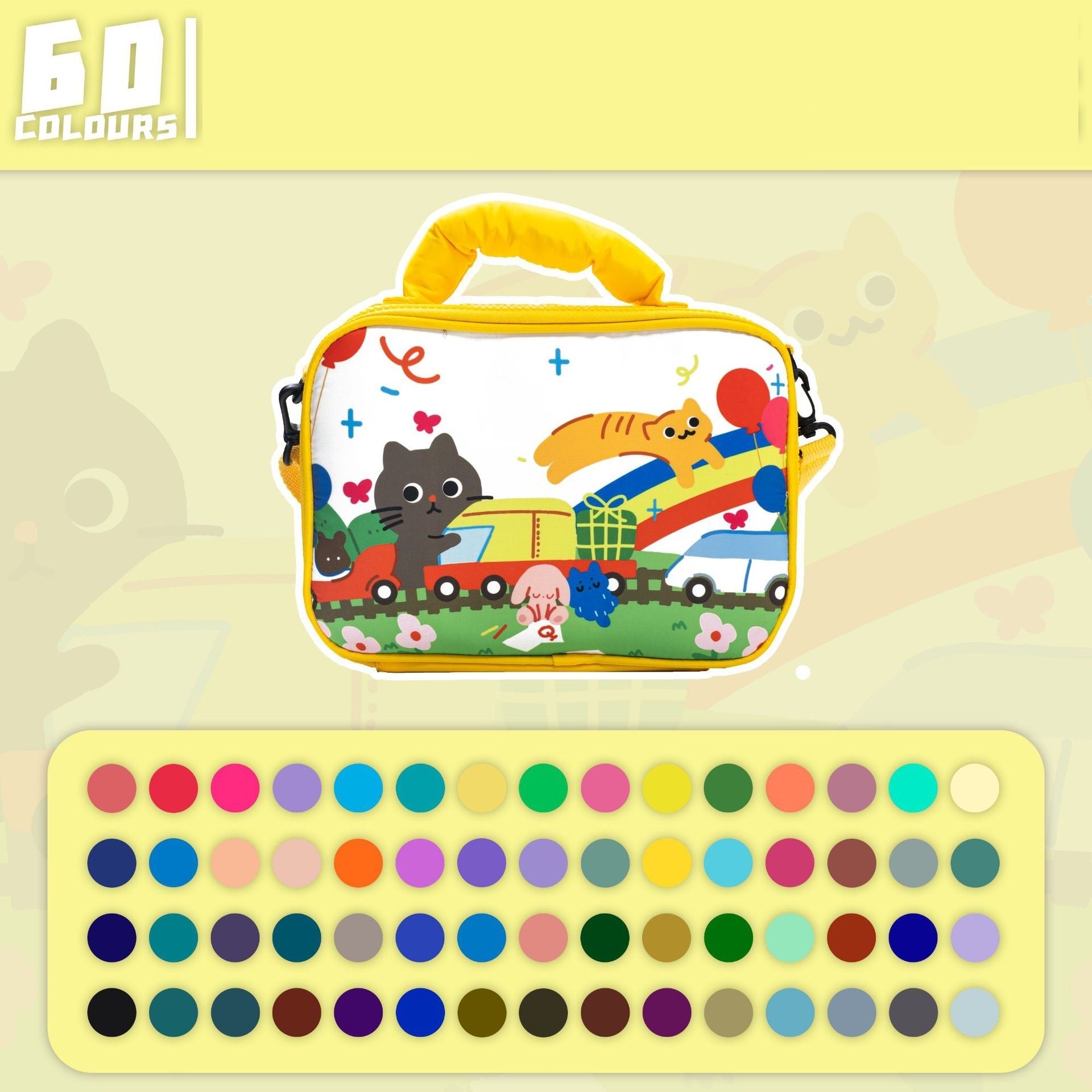 Kids Acrylic Paint Pens Paint Markers Set with 60-Slot Case 60 Color