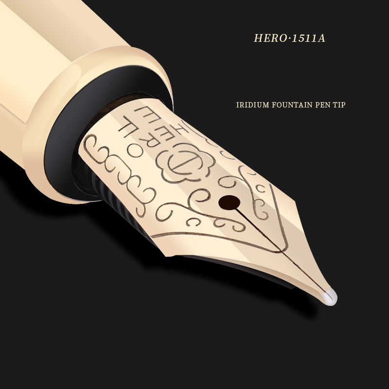 HERO 1511A Fountain Pen Set - Iridium Nib Rotary Ink Converter