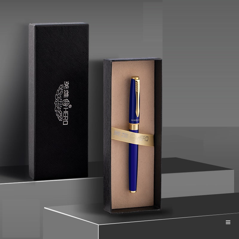 HERO 1511A Fountain Pen Set - Iridium Nib Rotary Ink Converter Black