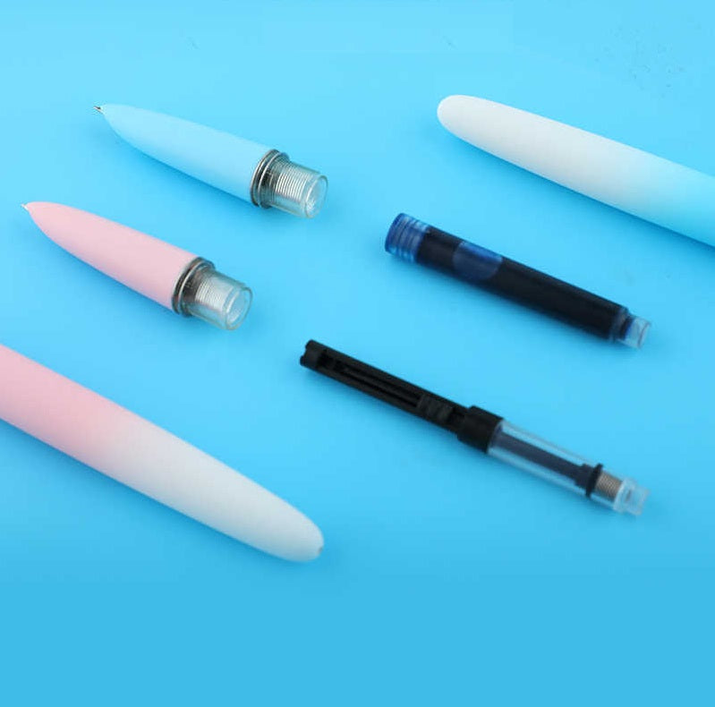 HERO 616Plus Fountain Pen 0.38mm Fine Nib Gradient Color with Stickers