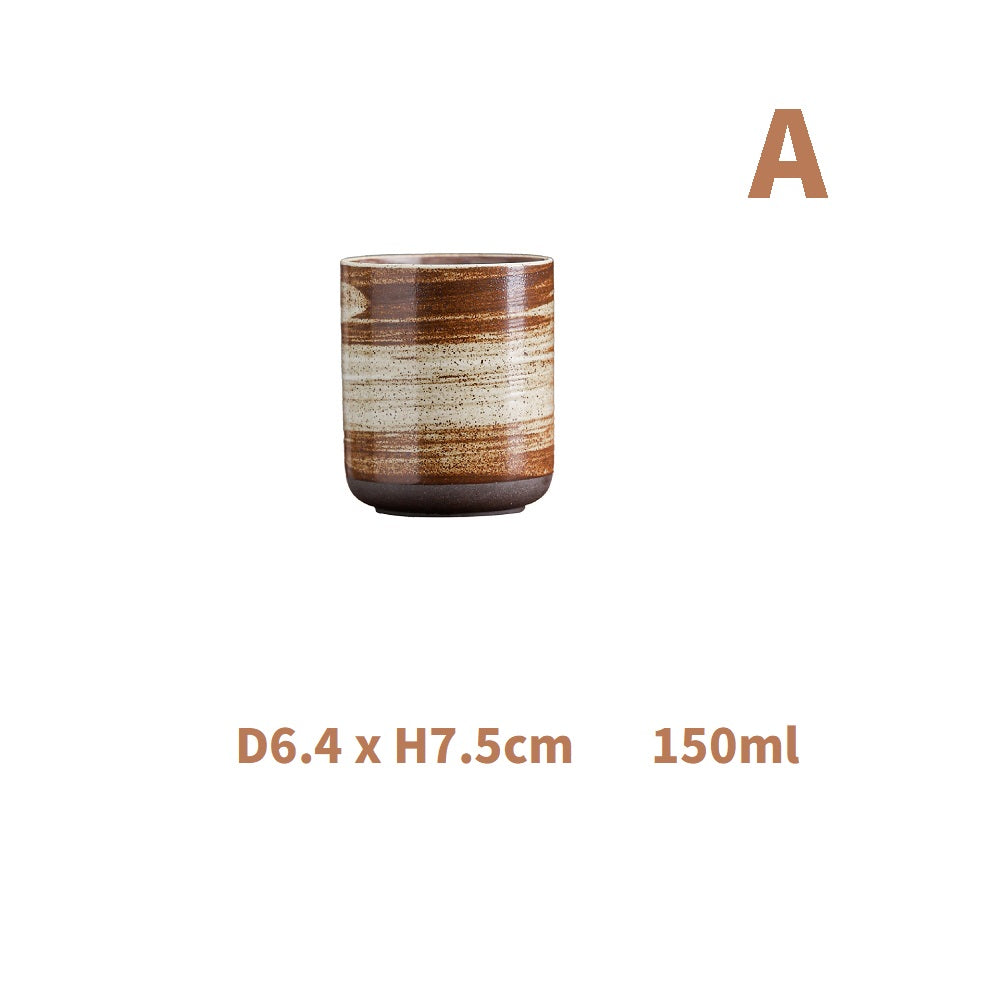 Ceramic Tea and Latte Coffee Cup,Maroon Color A 150ml