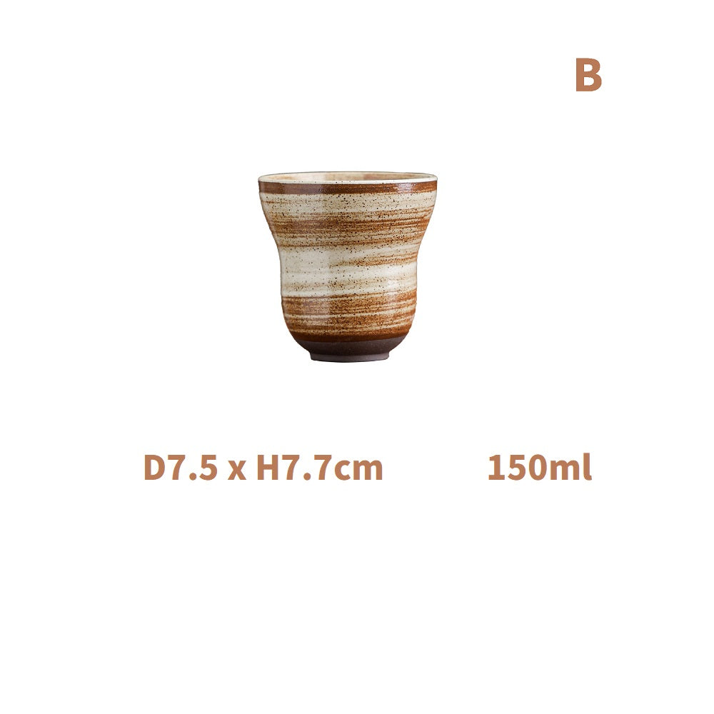 Ceramic Tea and Latte Coffee Cup,Maroon Color B 150ml