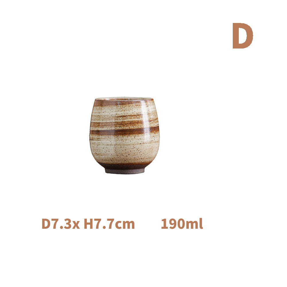 Ceramic Tea and Latte Coffee Cup,Maroon Color D 190ml