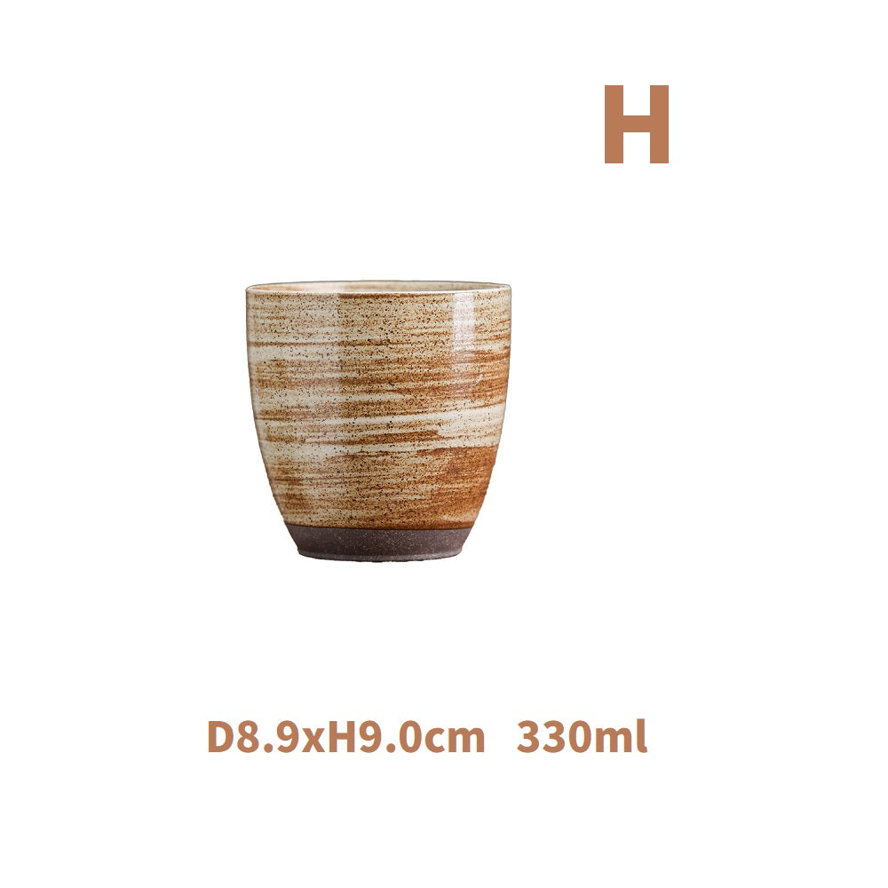 Ceramic Tea and Latte Coffee Cup,Maroon Color H 330ml