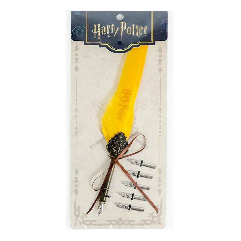 Harry Potter Feather Metal Dip Pen Set Yellow