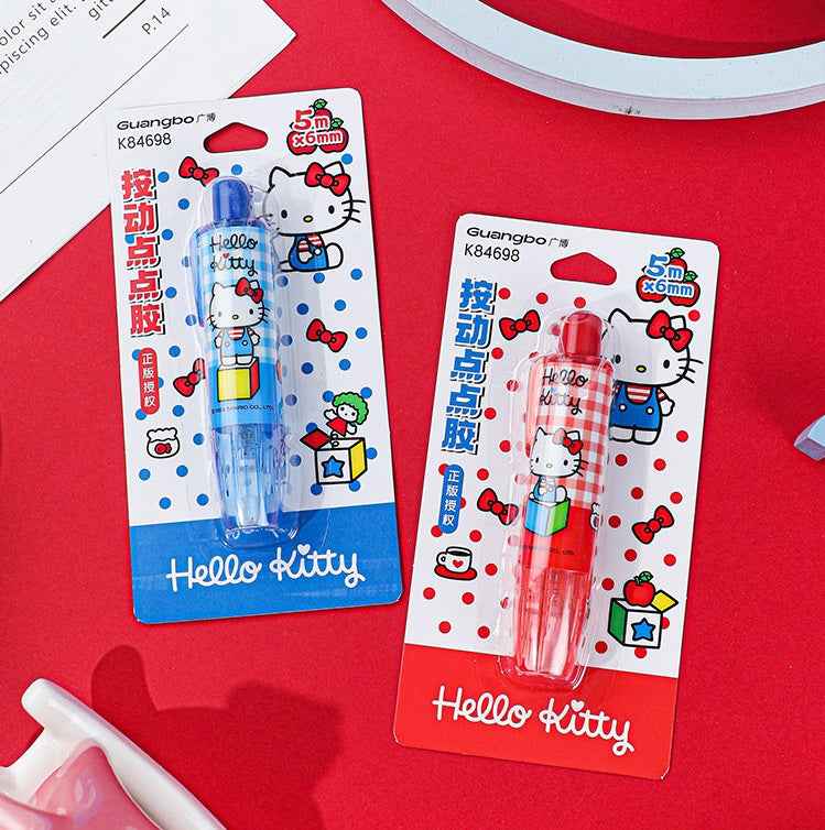 Sanrio Hello Kitty Glue Pen Set of 2 – Red & Blue Dot Adhesive