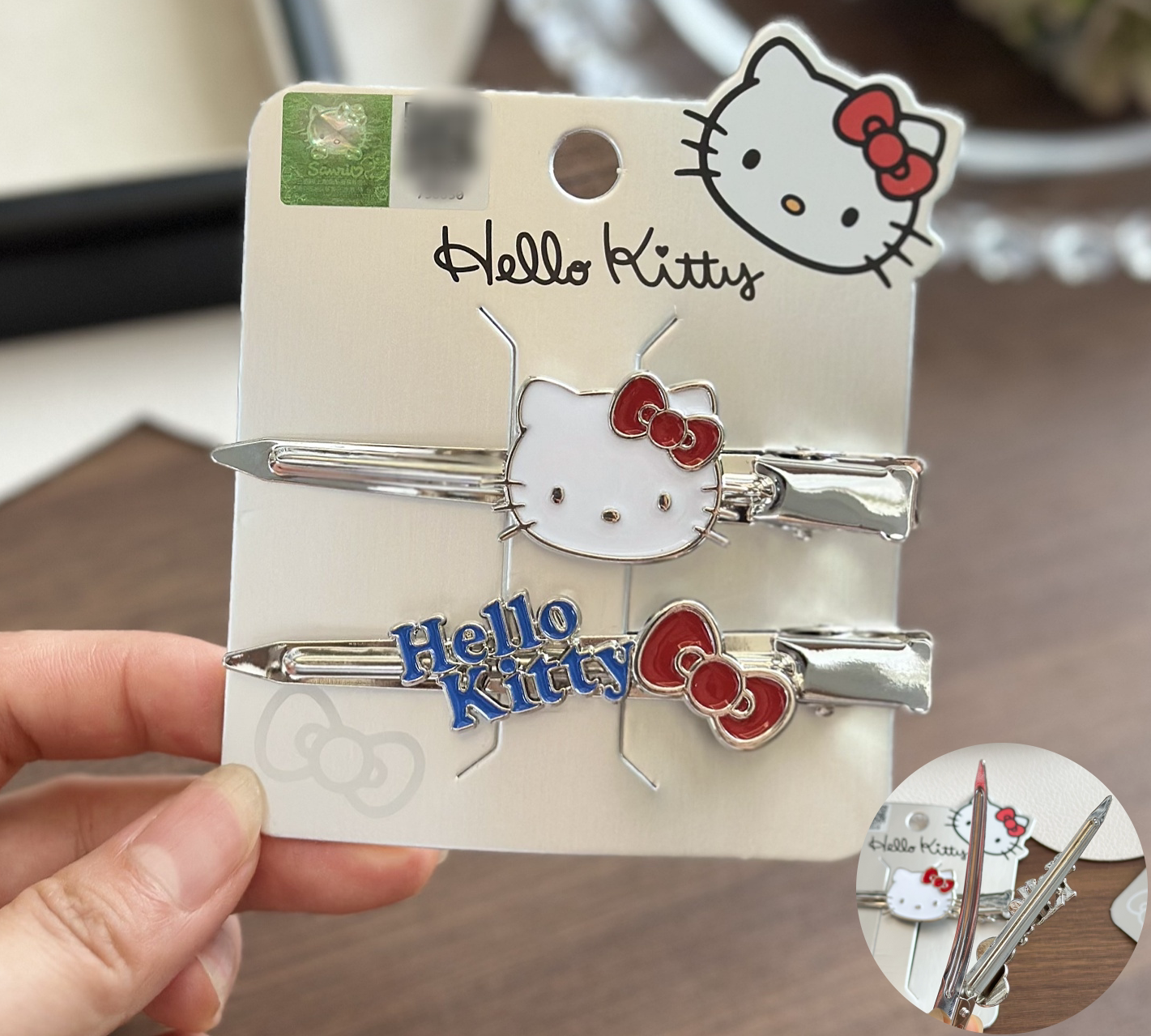 Sanrio Hello Kitty Bang Hair Bar Clips for Girls 2 Pack C