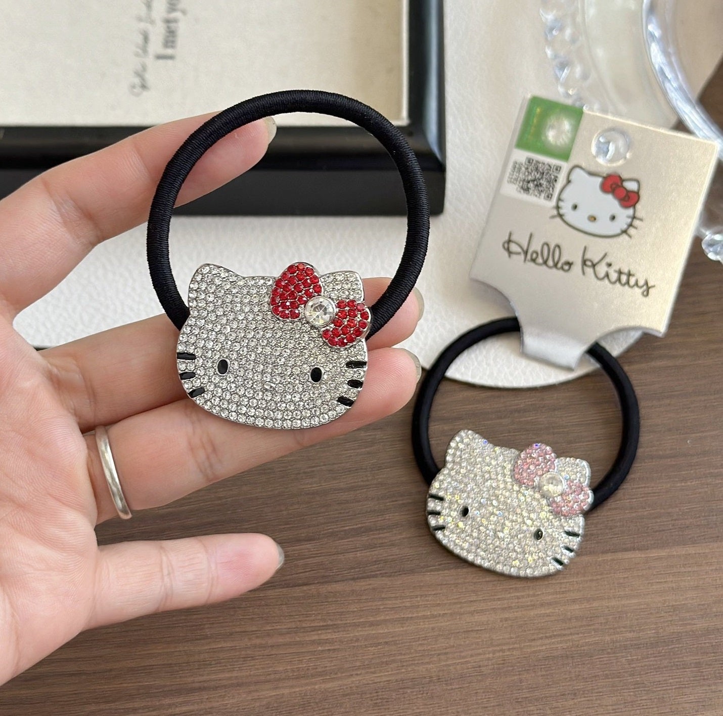 Sanrio Hello Kitty Rhinestone Hair Ties 2 Pack