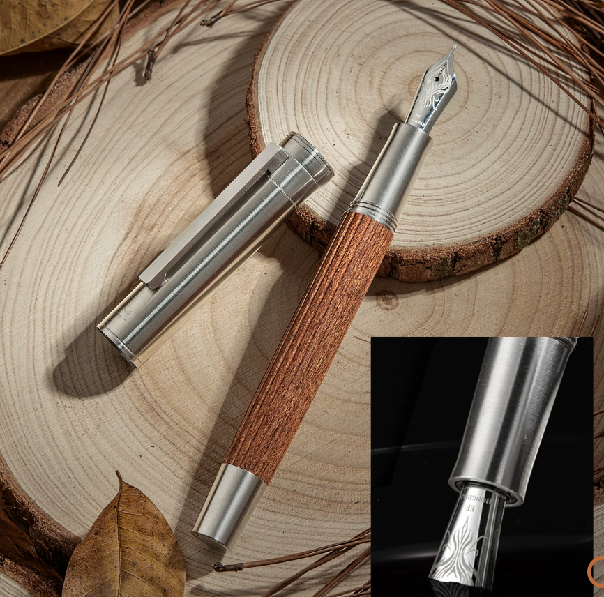 Hongdian Fountain Pen Bubinga Wood