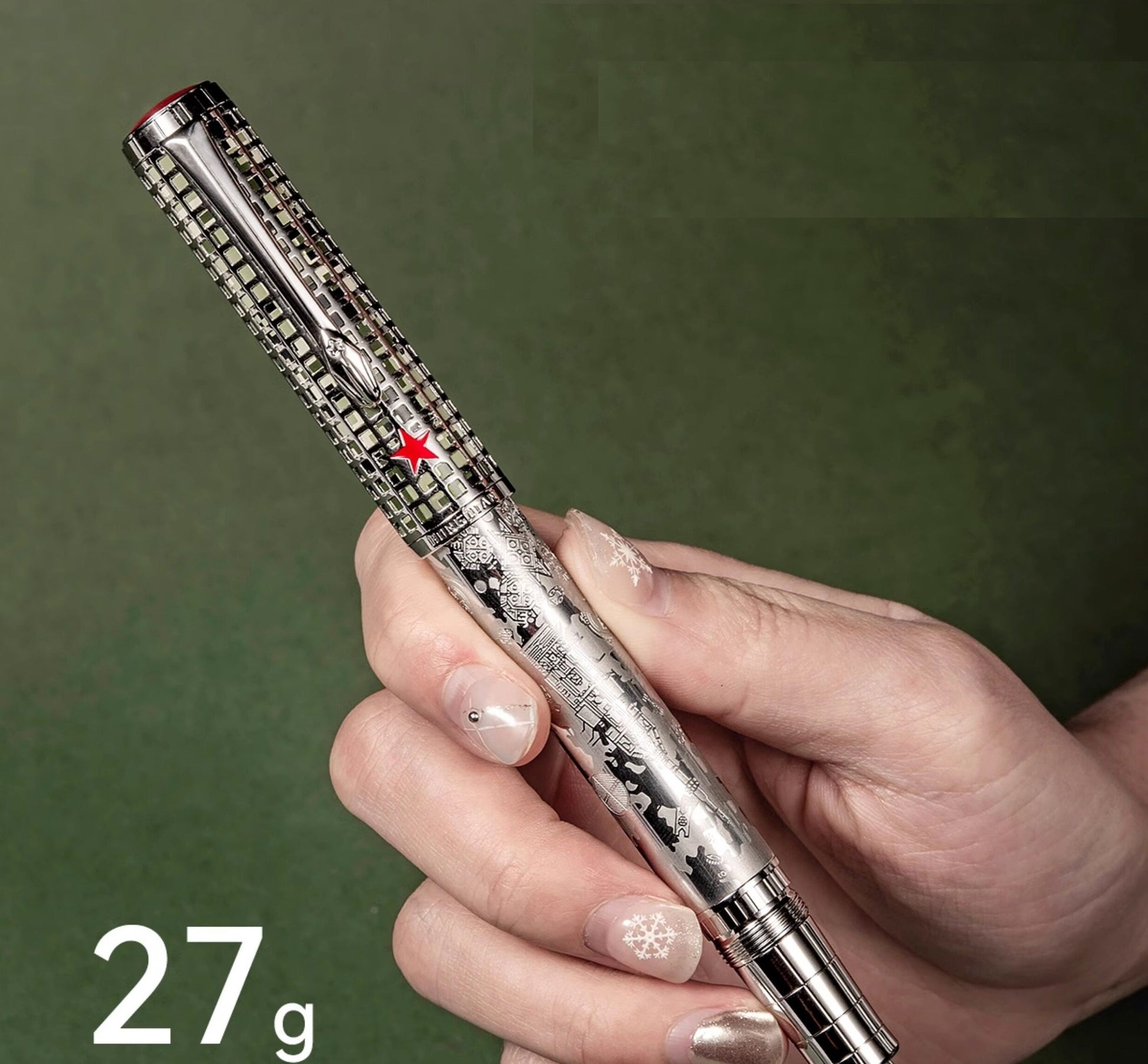 Hongdian WA35 Fountain Pen Military Aerospace Edition – Green Gift Box Set