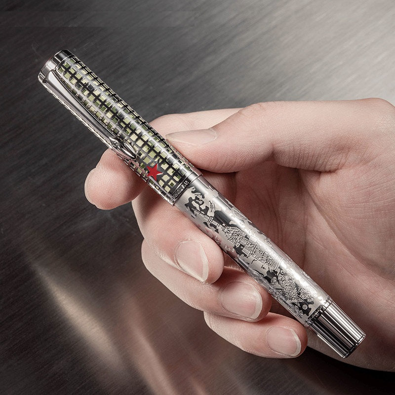 Hongdian WA35 Fountain Pen Military Aerospace Edition – Green Gift Box Set