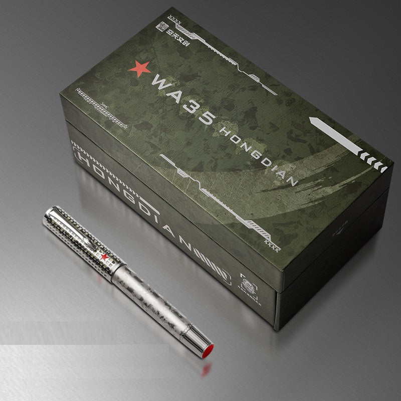 Hongdian WA35 Fountain Pen Military Aerospace Edition – Green Gift Box Set