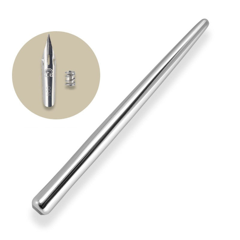 IdeaPlus Aluminum Straight Dip Pen – Precision Inking Pen for Illustration, Comic Art & Watercolor Lettering Matte