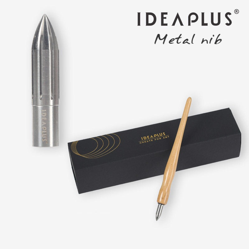 IdeaPlus Stainless Steel Dip Pen Set – 29mm Nib & Holder for Calligraphy & Illustration