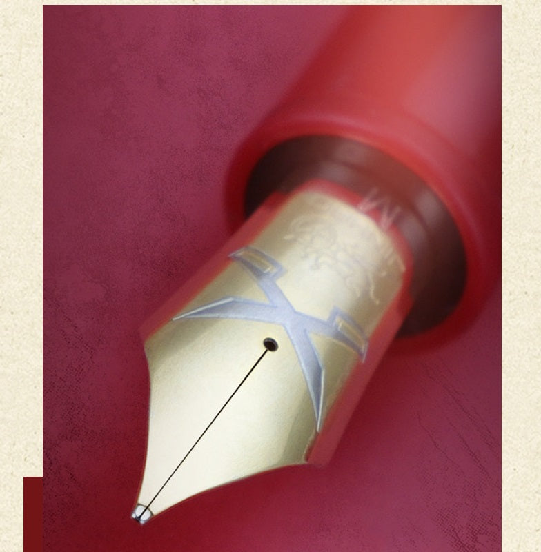 Jinhao 1935 Tiandao Fountain Pen – Red Star Cap Transparent Resin Body