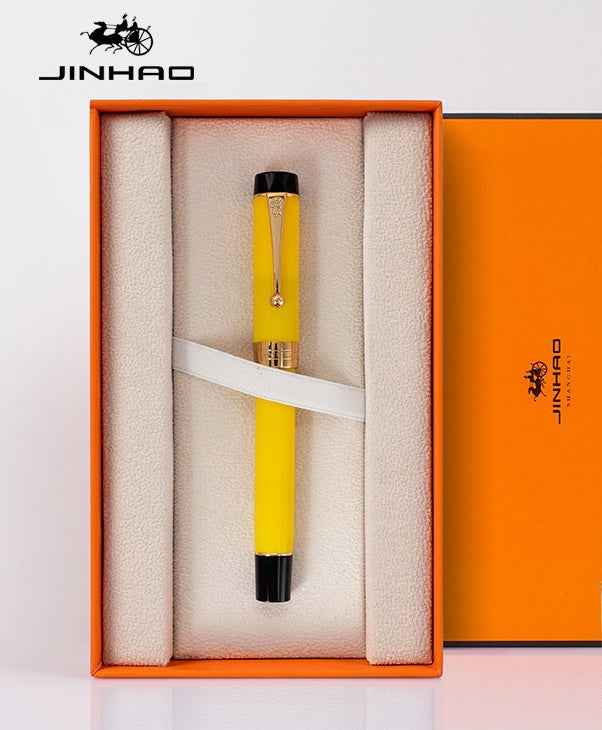 Jinhao Century 100 Fountain Pen – 18K Gold Plated Two-Tone Nib Yellow