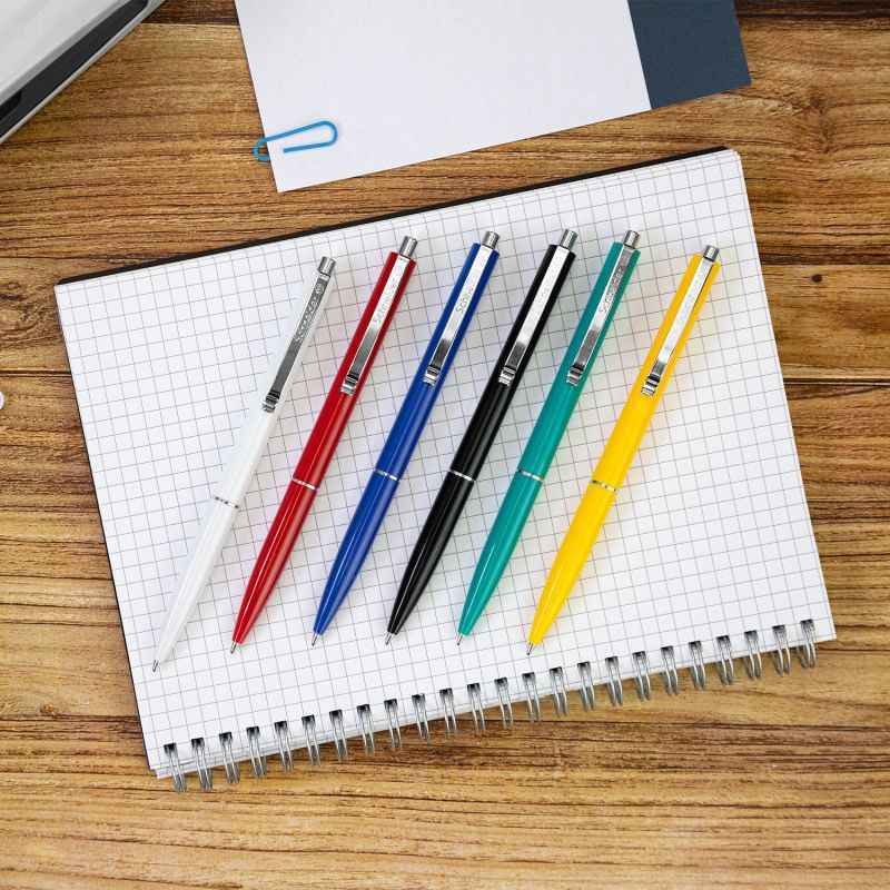 Schneider K15 Ballpoint Pens with Steel Clip 0.5mm Black Ink 4 Pack