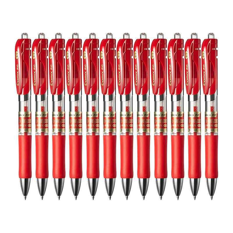 Comix K3511,Retractable Gel Ink Pens,Fine Point (0.5mm),12 Count Black