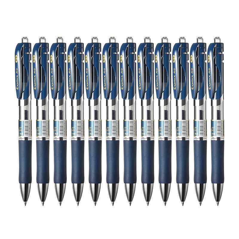 Comix K3511,Retractable Gel Ink Pens,Fine Point (0.5mm),12 Count Blue