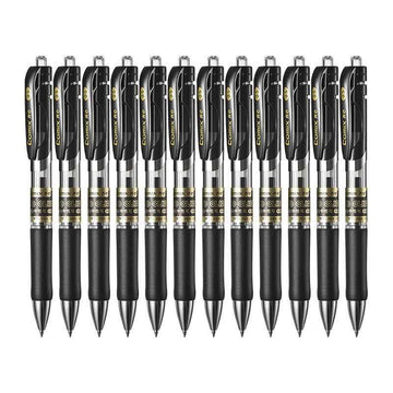 Comix K3511,Retractable Gel Ink Pens,Fine Point (0.5mm),12 Count Black