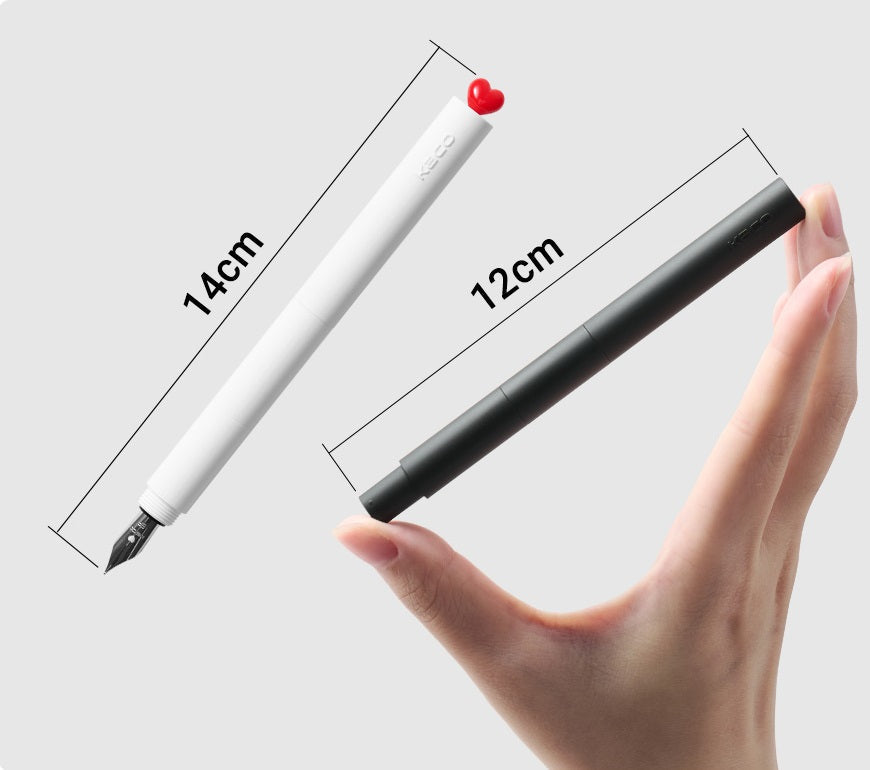 KACO First Heart Fountain Pen with EF Nib and 2 Black Ink Cartridges