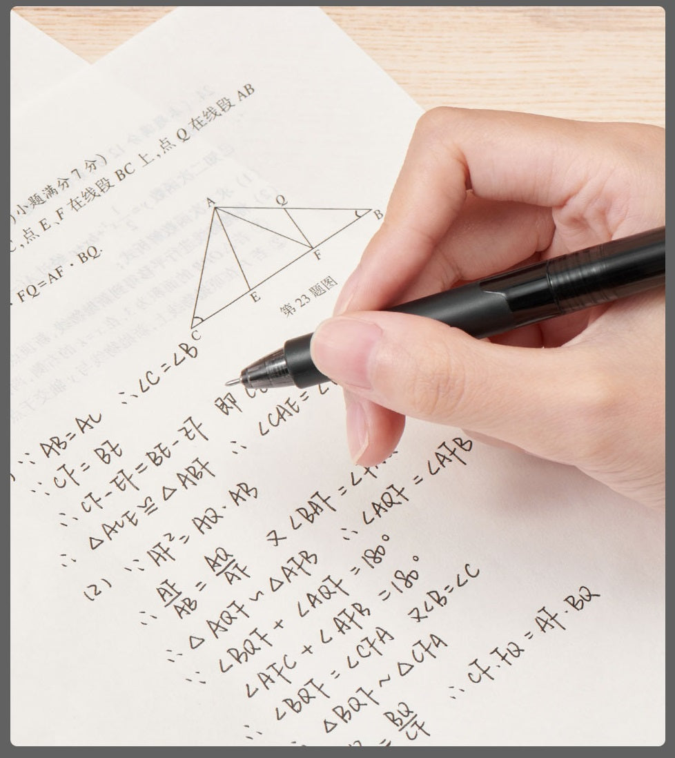 KACO K9 Transparent Gel Pen 0.5mm Black Ink 5/10Pack