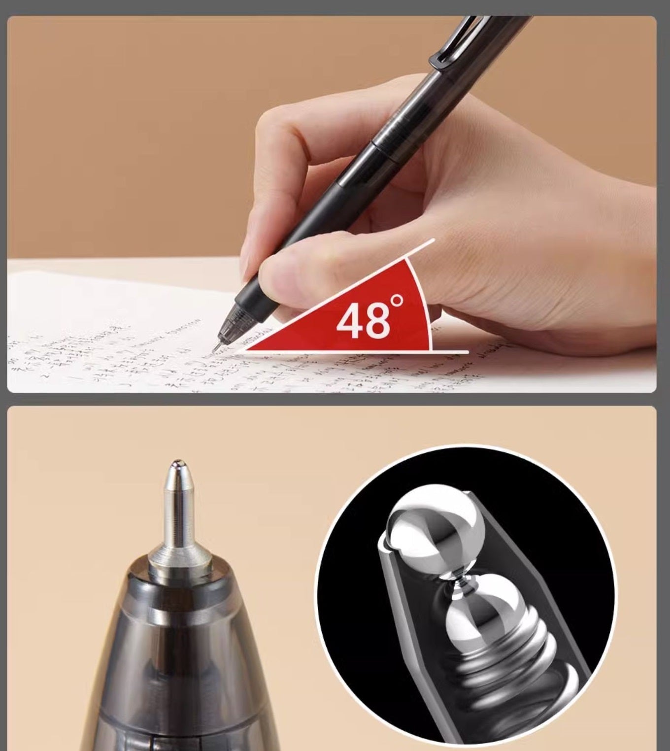 KACO K9 Transparent Gel Pen 0.5mm Black Ink 5/10Pack
