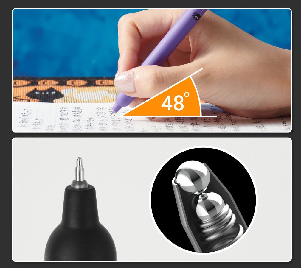KACO POPUP Halloween Gel Ink Pen,0.5mm,Black Ink,3 Pack