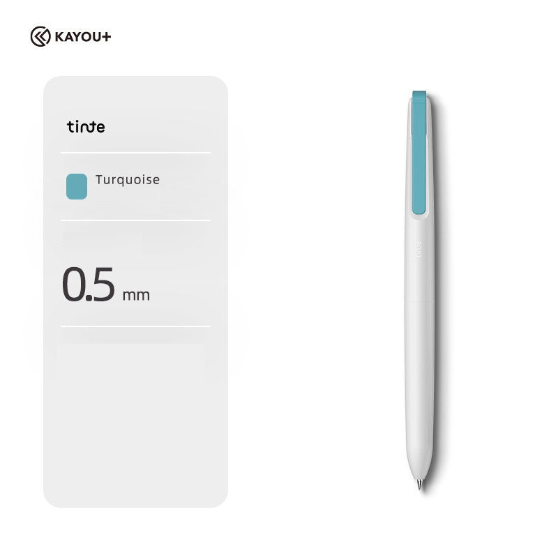 KAYOU Tinte Colored Retractable Gel Pen – 0.5mm,7 Ink Colors Turquoise