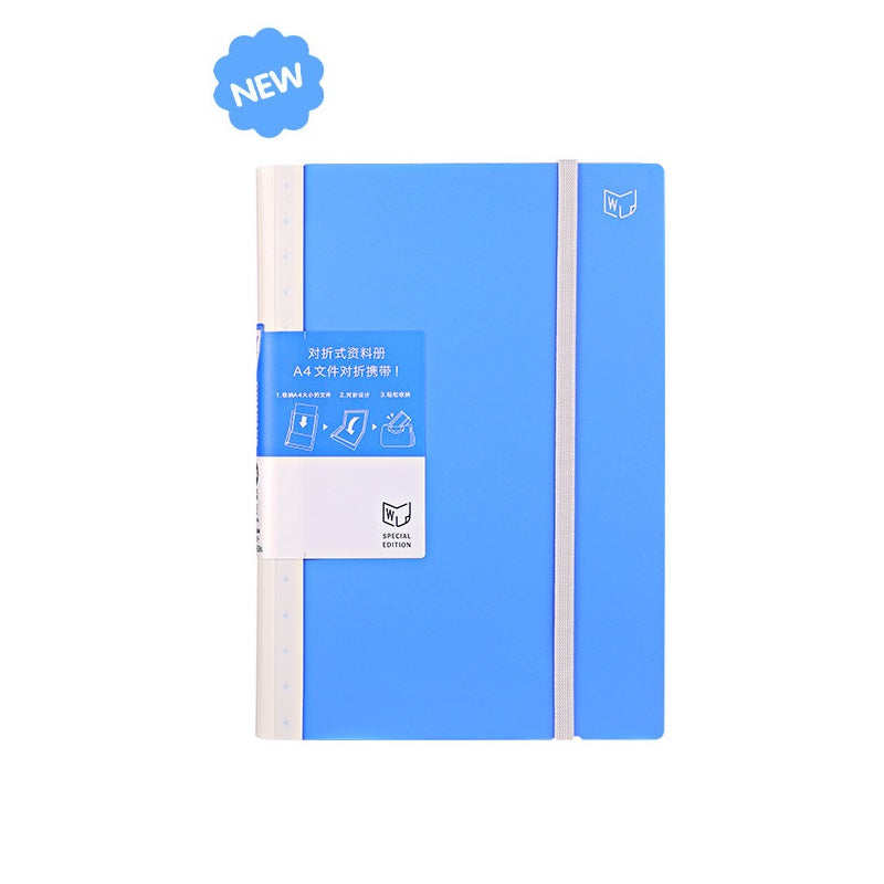 KING JIM 5894H COMPACK File Holder, A4, Bi-Fold, Blue 2
