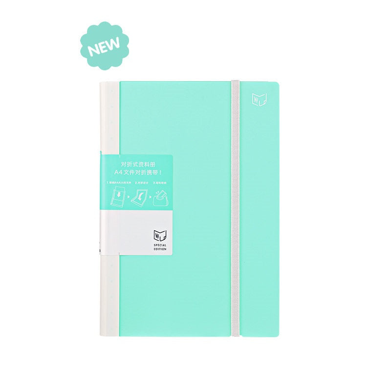KING JIM 5894H COMPACK File Holder, A4, Bi-Fold, Blue 3