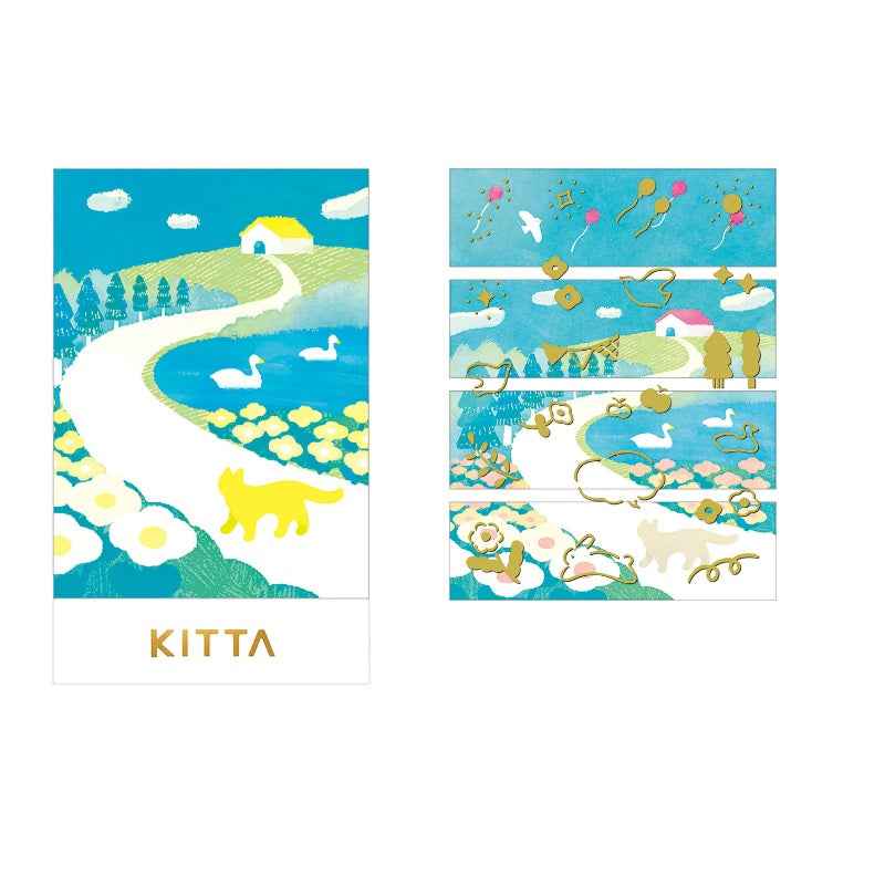 KING JIM KITTA Masking Tape Stickers Collage Oka (KITC001)