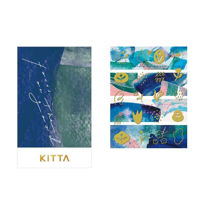 KING JIM KITTA Masking Tape Stickers Collage Message (KITC003)