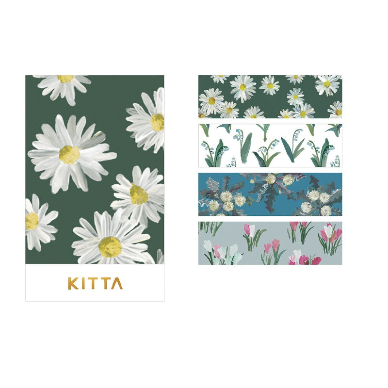 KING JIM KITTA Masking Tape Sticker - BASIC KIT074 Flower 9