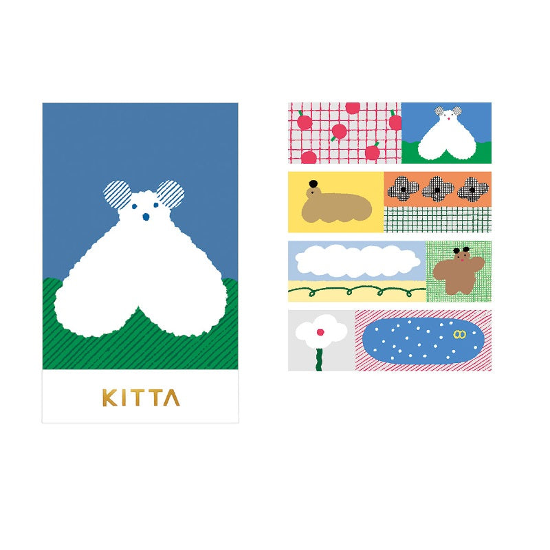 KING JIM KITTA Masking Tape Sticker - BASIC KIT075 Stroll