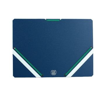 KING JIM SAND IT A4 Landscape Strap File Folder, Collegiate Limited Edition Ocean Blue