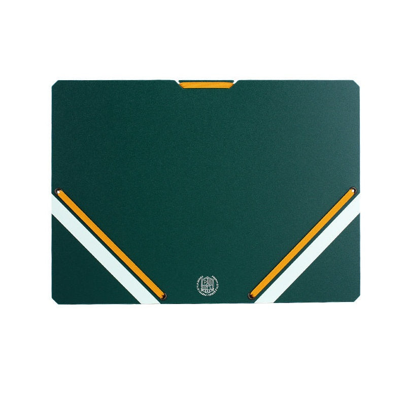 KING JIM SAND IT A4 Landscape Strap File Folder, Collegiate Limited Edition Dark Green
