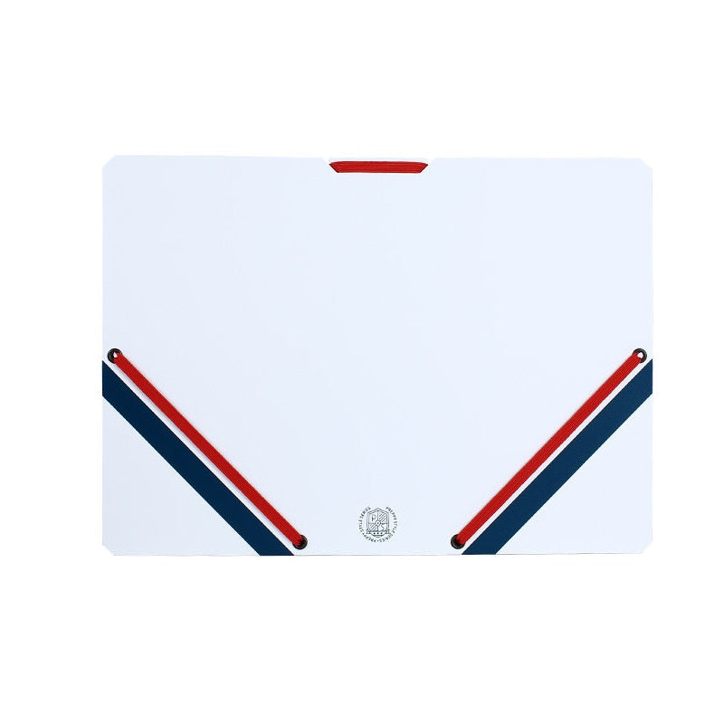 KING JIM SAND IT A4 Landscape Strap File Folder, Collegiate Limited Edition White