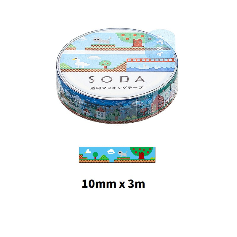 KING JIM SODA Transparent Masking Tape Basic CMT10-010 Pixel