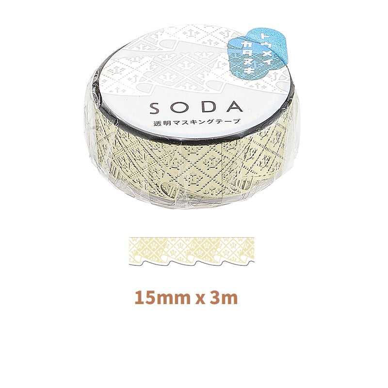 KING JIM SODA Transparent Masking Tape Foil CMTDH15-001 Curtain