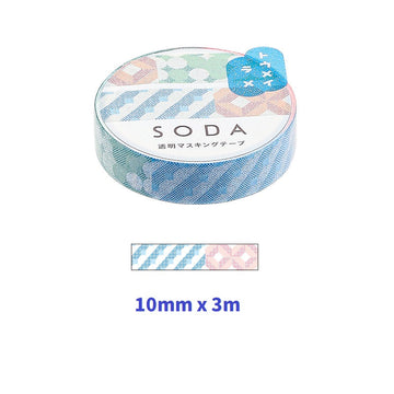 KING JIM SODA Transparent Masking Tape Glitter CMTG10-001 Geometry