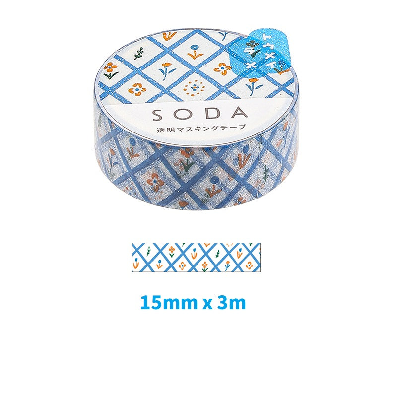 KING JIM SODA Transparent Masking Tape Glitter CMTG15-001 Light Ring