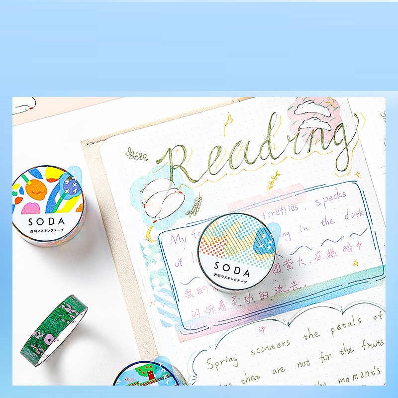 KING JIM SODA Transparent Masking Tape Basic