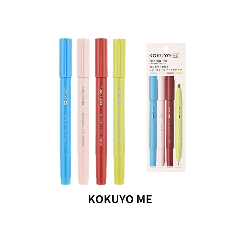 KOKUYO ME 2 Way Marking Pen 4 Color Pack 1