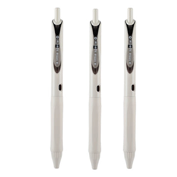 KOKUYO A Little Special viviDRY Quick-Dry Retractable Gel Pen | 0.5mm Black Ink | Vintage Barrel | Set of 3 Beige