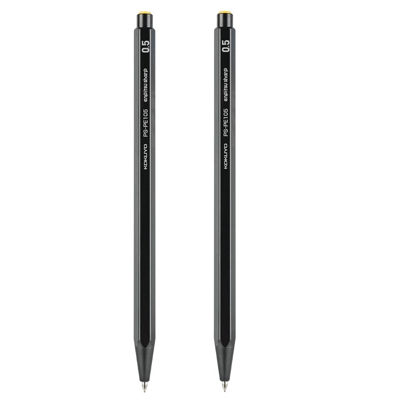 KOKUYO Enpitsu Sharp Mechanical Pencil - 0.3/0.5/0.7/0.9/1.3mm 2 Pack Black