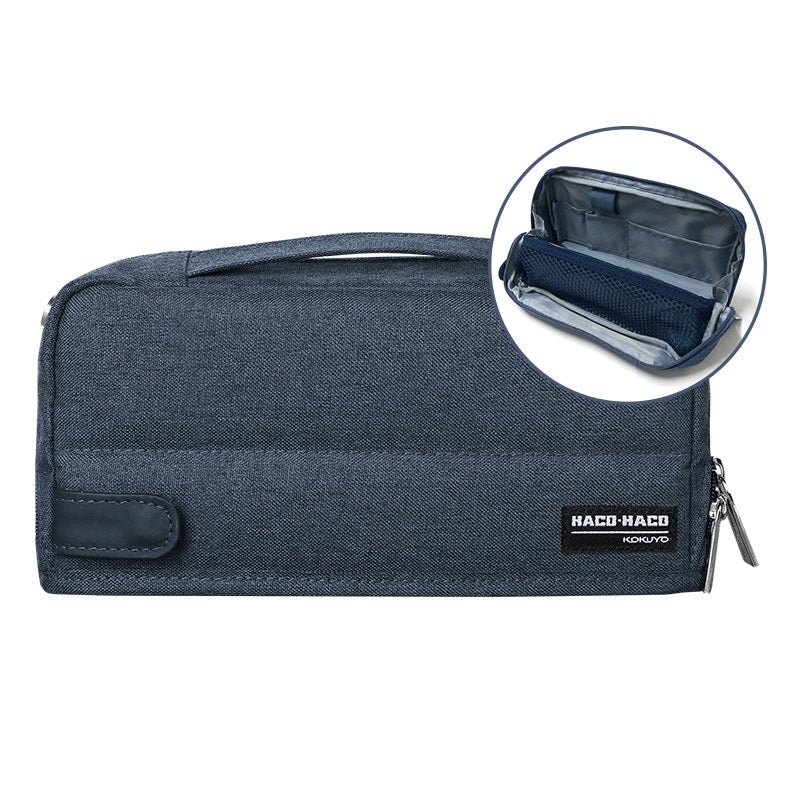 KOKUYO HACO-HACO Pencil Case Pouch Dark Blue