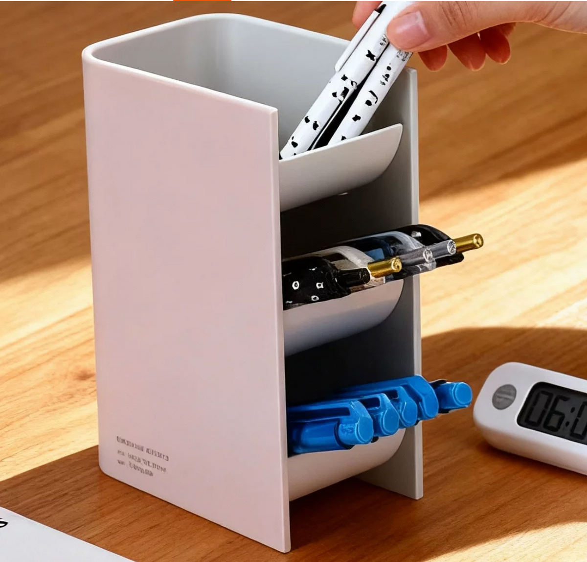 KOKUYO 3-Tier Angled Pen Holder, 70 × 110 × 150 mm