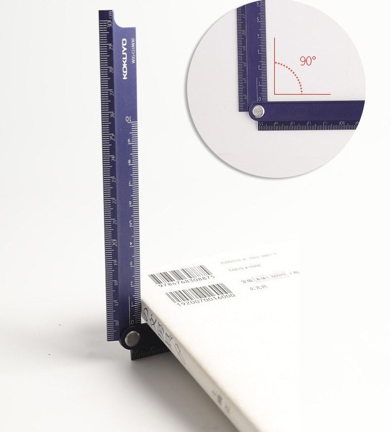 KOKUYO Urban Monochrome Aluminum Folding Ruler, 15–30 cm