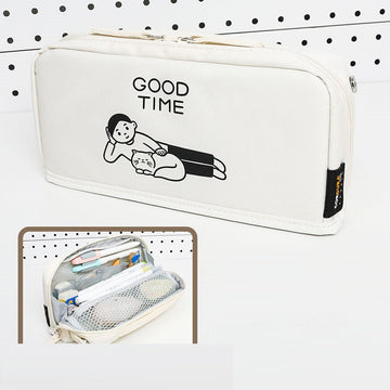 KOKUYO and Noritake HACO Pencil Case Good Time White
